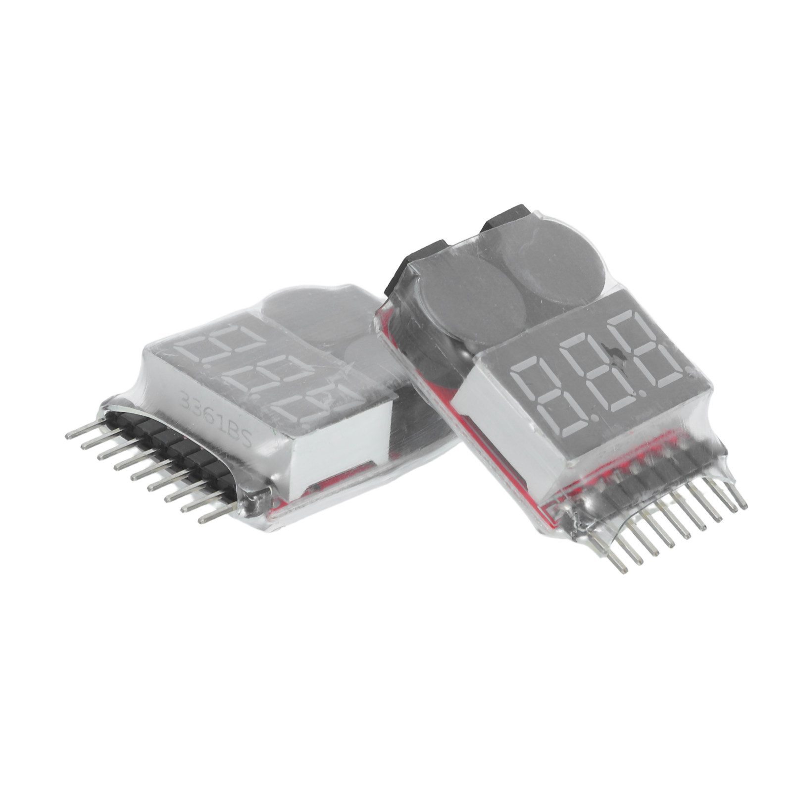 قطعتان من أجهزة فحص بطاريات ال - مراجعة Drone Battery Voltage Checker وسعره